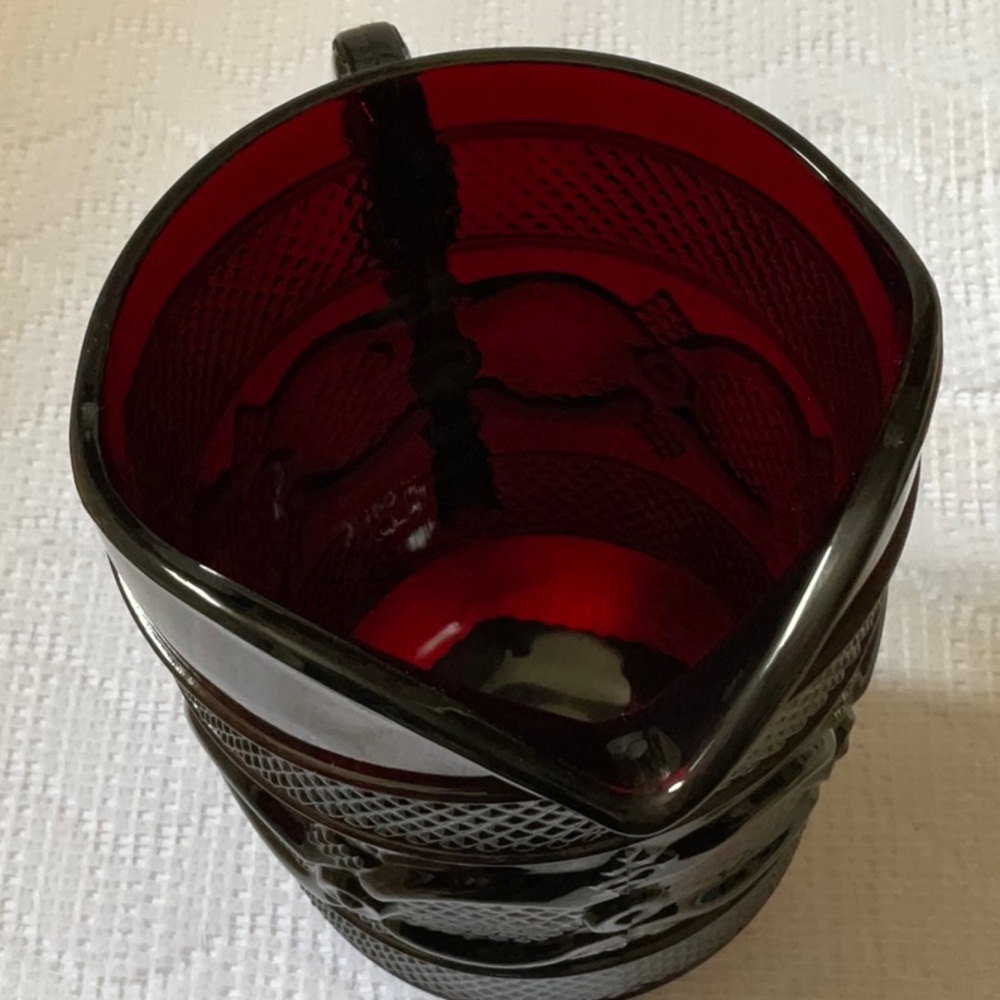 Vintage Ruby Red Cape Cod Glass Pitcher - Picture 5 of 7
